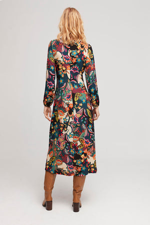 VESTIDO MIDI FLORES ADA