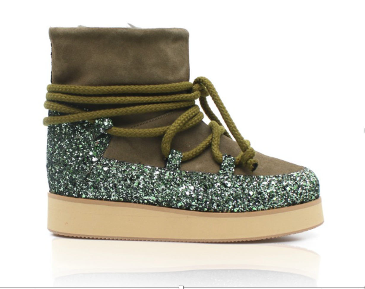 Bota Nieve Glitter ZANA Verde