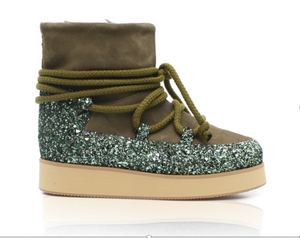 Bota Nieve Glitter ZANA Verde
