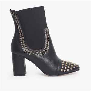 Botin Tacón LENA Tachas Negro