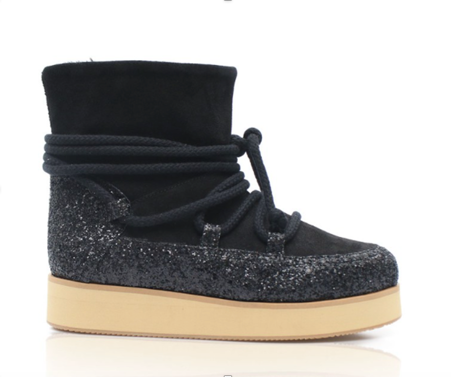 Bota Nieve Glitter ZANA Negro