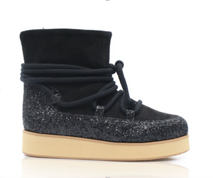 Bota Nieve Glitter ZANA Negro