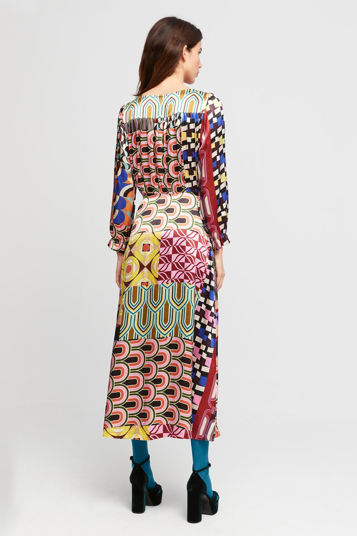 VESTIDO MIDI OP ART LARA