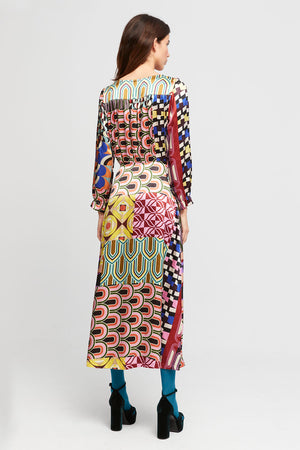 VESTIDO MIDI OP ART LARA