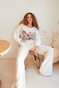 BLUSA MANGAS GLOBO PAPAYA